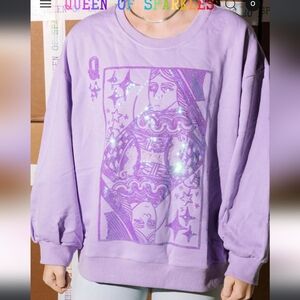 Lavender Queen tonal sweatshirt - no mouth